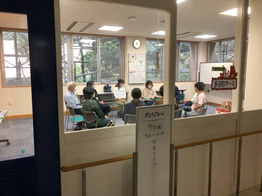 ボランティアルームでカモミール開催中の様子