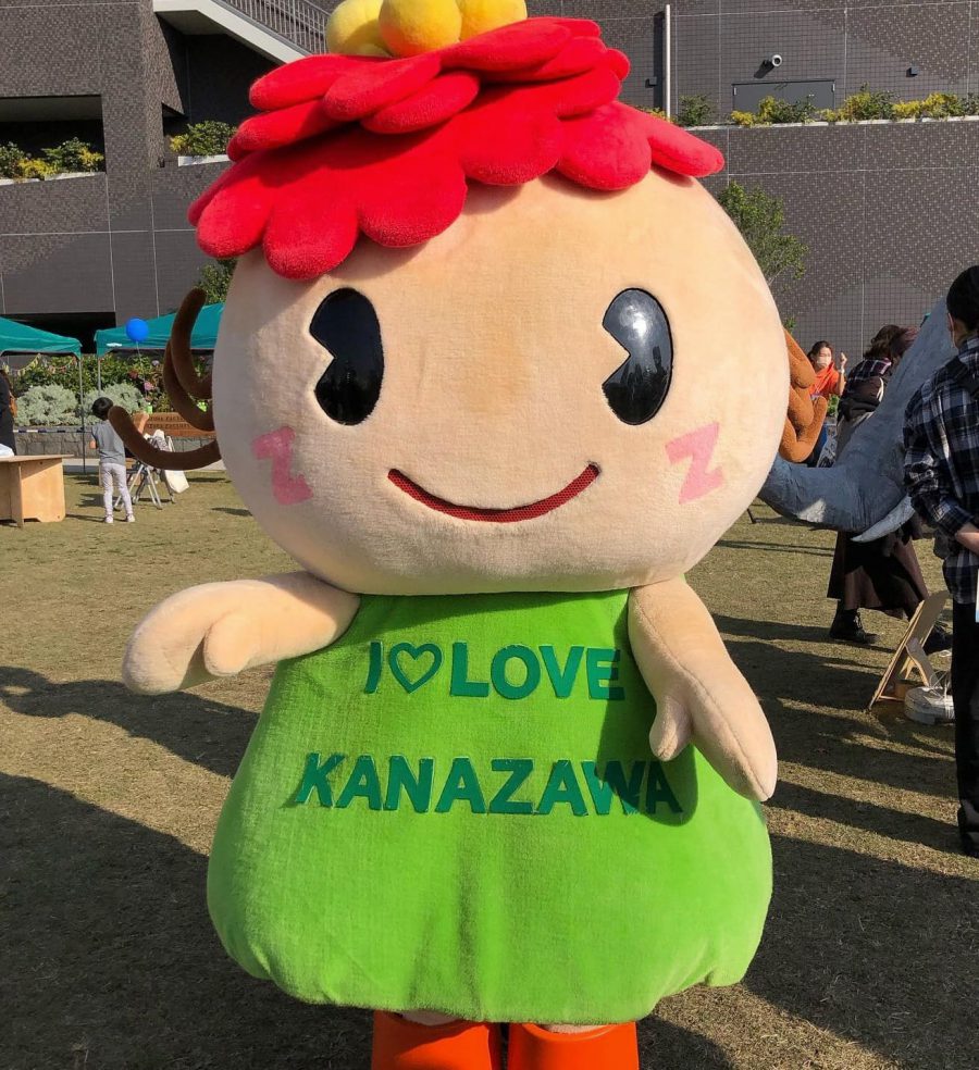 Aozora Factoryに参加した金沢区のマスコットキャラクター・ぼたんちゃん