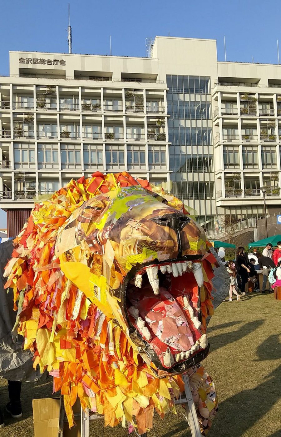 Aozora Factoryに設置されたライオンのオブジェ