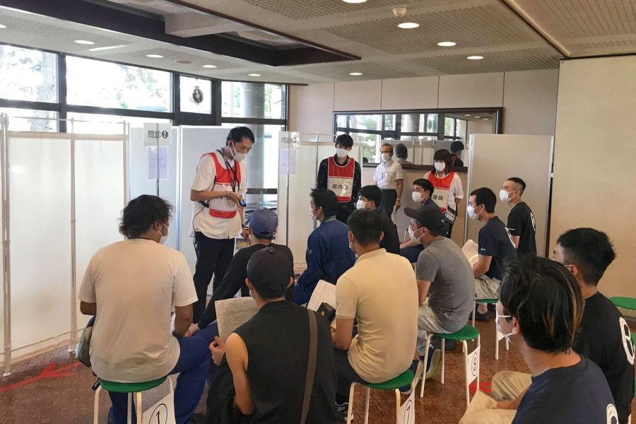 ワクチン職域接種会場の様子