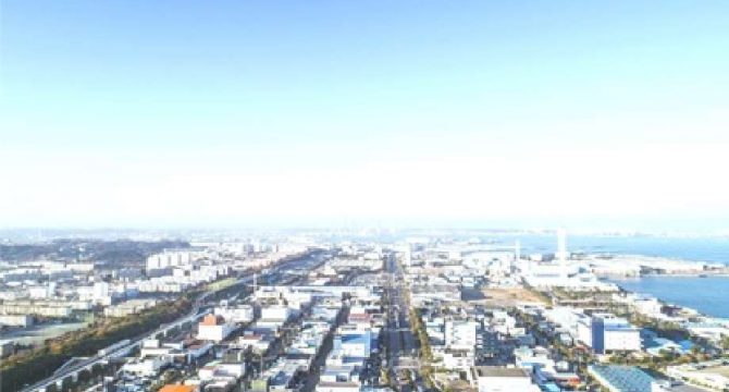 金沢臨海部、愛称LINKAI横浜金沢の俯瞰写真